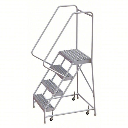 72 in H Aluminum Rolling Ladder, 4 Steps, 350 lb Load Capacity MPN:WLAR104165
