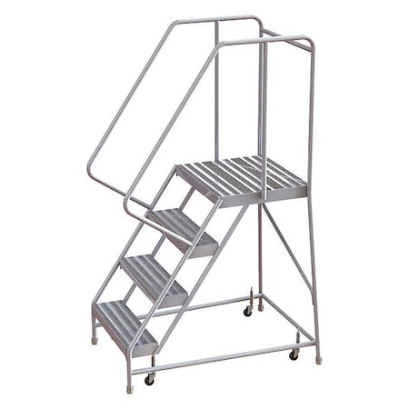 72 in H Aluminum Rolling Ladder, 4 Steps, 350 lb Load Capacity MPN:WLAR104244-D4