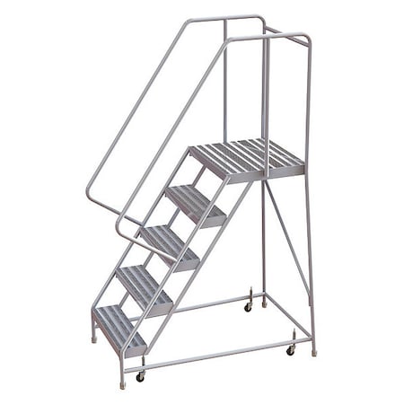 82 in H Aluminum Rolling Ladder, 5 Steps, 350 lb Load Capacity MPN:WLAR105164-D4