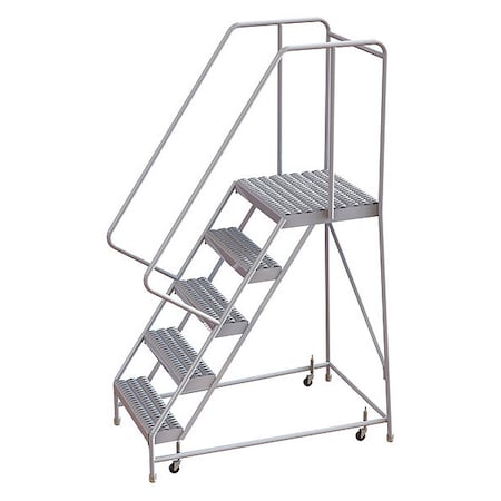 82 in H Aluminum Rolling Ladder, 5 Steps, 350 lb Load Capacity MPN:WLAR105165-D4