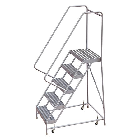 82 in H Aluminum Rolling Ladder, 5 Steps, 350 lb Load Capacity MPN:WLAR105244