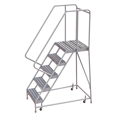 82 in H Aluminum Rolling Ladder, 5 Steps, 350 lb Load Capacity MPN:WLAR105244-D4