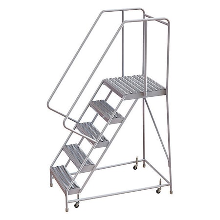 82 in H Aluminum Rolling Ladder, 5 Steps, 350 lb Load Capacity MPN:WLAR105245-D4