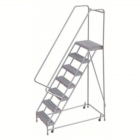 102 in H Aluminum Rolling Ladder, 7 Steps, 350 lb Load Capacity MPN:WLAR107165