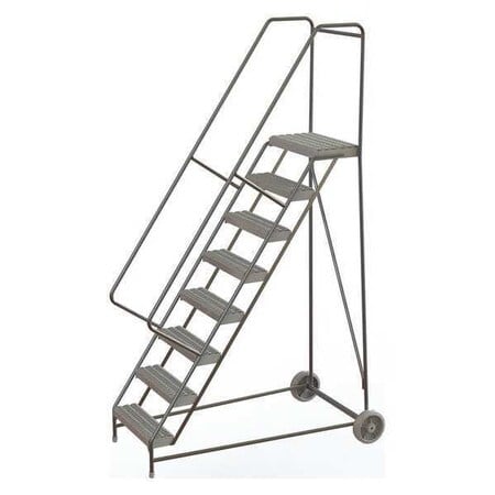 112 in H Aluminum Wheelbarrow Ladder, 8 Steps, 350 lb Load Capacity MPN:WLARTR108245