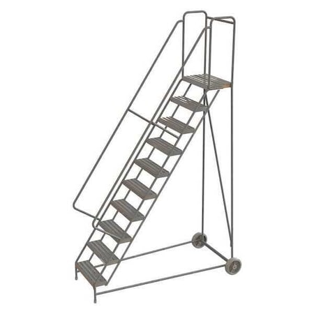 132 in H Aluminum Wheelbarrow Ladder, 10 Steps, 350 lb Load Capacity MPN:WLARTR110244