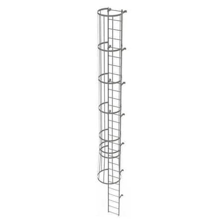 27 ft Overall H, Fixed Ladder with Safety Cage, Steel, 28 Steps, Top Exit, 500 lb Load Capacity MPN:WLFC1128