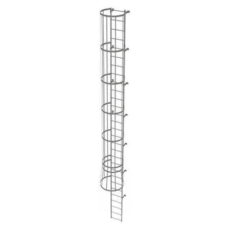 28 ft Overall H, Fixed Ladder with Safety Cage, Steel, 29 Steps, Top Exit, 500 lb Load Capacity MPN:WLFC1129