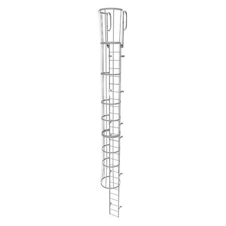 30 ft Overall H, Fixed Ladder with Safety Cage, Steel, 27 Steps, Top Exit, 500 lb Load Capacity MPN:WLFC1227