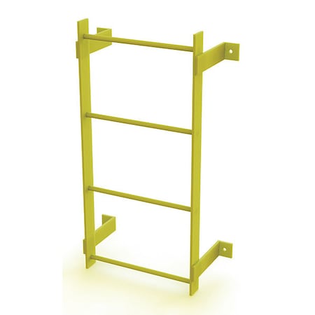 3 ft. Overall H, Ladder, Steel, Standard Fixed, 4-Rung, Steel, 4 Steps, Safety Yellow Finish MPN:WLFS0104-Y