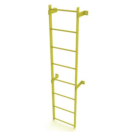 7 ft. Overall H, Ladder, Steel, Standard Fixed, 8-Rung, Steel, 8 Steps, Safety Yellow Finish MPN:WLFS0108-Y