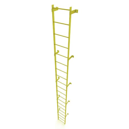 19 ft. Overall H, Ladder, Steel, Standard Fixed, 20-Rung, Steel, 20 Steps, Safety Yellow Finish MPN:WLFS0120-Y