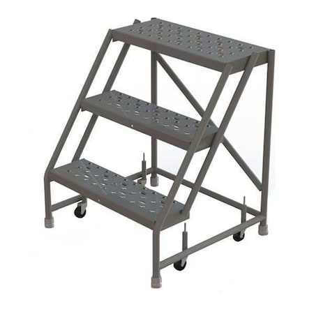 30 in H Steel Rolling Step, 3 Steps, 450 lb Load Capacity MPN:WLSR003246