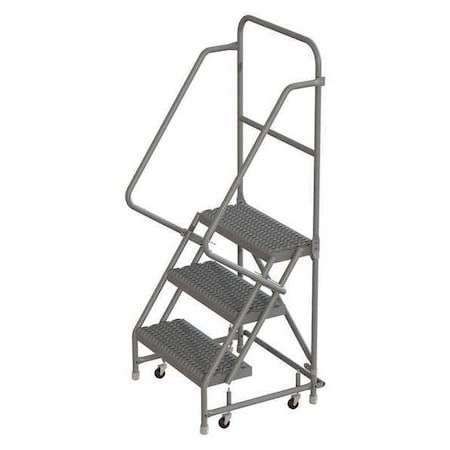 66 in H Steel Rolling Ladder, 3 Steps, 450 lb Load Capacity MPN:WLSR103162