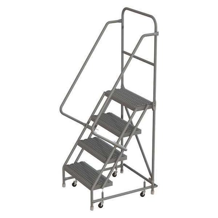 76 in H Steel Rolling Ladder, 4 Steps, 450 lb Load Capacity MPN:WLSR104242
