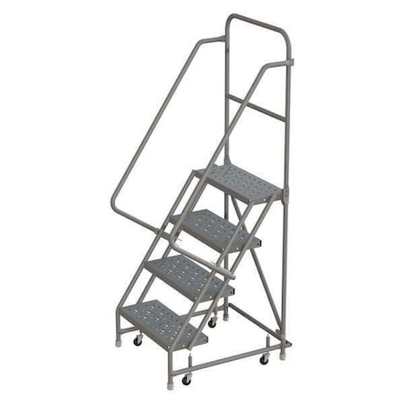 76 in H Steel Rolling Ladder, 4 Steps, 450 lb Load Capacity MPN:WLSR104246