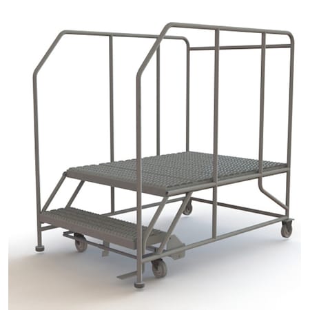 Rolling Work Platform, Steel, 2 Steps MPN:WLWP123648SL