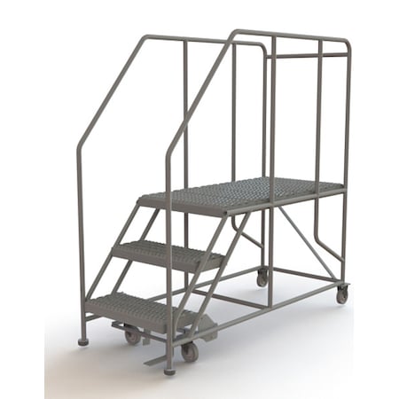 Rolling Work Platform, Steel, 3 Steps MPN:WLWP132448SL