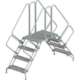 Tri-Arc 4 Step Double Entry Crossover Ladder Steel 73