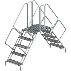Tri-Arc 5 Step Double Entry Crossover Ladder Steel 85