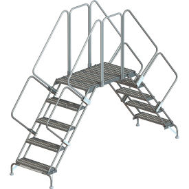 Tri-Arc 5 Step Double Entry Crossover Ladder Steel 97