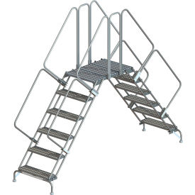 Tri-Arc 6 Step Double Entry Crossover Ladder Steel 98