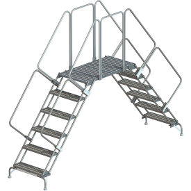 Tri-Arc 6 Step Double Entry Crossover Ladder Steel 121