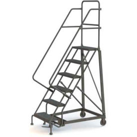 6 Step Grip Strut 600 Lb. Cap. Heavy Duty Steel Rolling Ladder - KDHD106242 KDHD106242