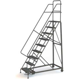9 Step Grip Strut 600 Lb. Cap. Heavy Duty Steel Rolling Ladder - KDHD109242 KDHD109242