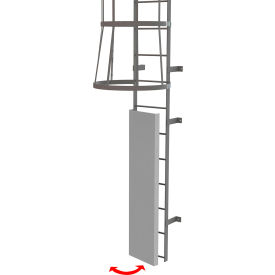 Fixed Steel Ladder Guard Door for Entry Onto Fixed Ladder Gray - OPFS03 OPFS03