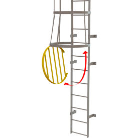 Fixed Steel Cage Ladder Cage Door for Bottom of Cage Safety Yellow - OPFS04-Y OPFS04-Y
