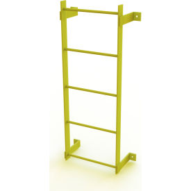 5 Step Steel Standard Uncaged Fixed Access Ladder Yellow - WLFS0105-Y WLFS0105-Y