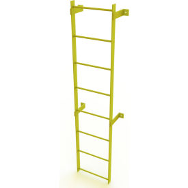 8 Step Steel Standard Uncaged Fixed Access Ladder Yellow - WLFS0108-Y WLFS0108-Y