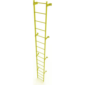16 Step Steel Standard Uncaged Fixed Access Ladder Yellow - WLFS0116-Y WLFS0116-Y