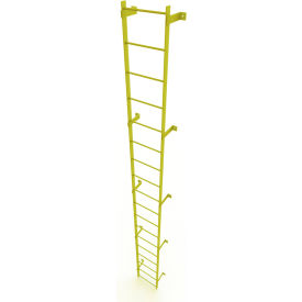 18 Step Steel Standard Uncaged Fixed Access Ladder Yellow - WLFS0118-Y WLFS0118-Y