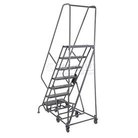 7 Step Steel Easy Turn Rolling Ladder - Safety Angle - KDAD107246 KDAD107246