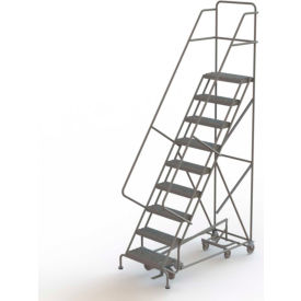 9 Step Steel Easy Turn Rolling Ladder Serrated Tread Standard Angle - KDED109242 KDED109242
