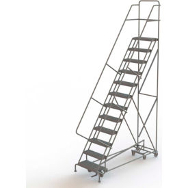 12 Step Steel Easy Turn Rolling Ladder Serrated Tread Standard Angle - KDED112242 KDED112242