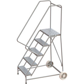 Tri-Arc Wheelbarrow Ladder 5 Steps Aluminum 350 lb. Capacity 14
