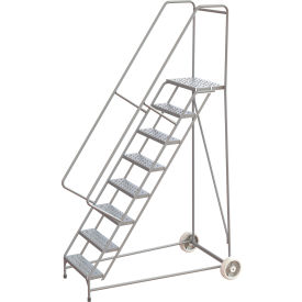 Tri-Arc Wheelbarrow Ladder 8 Steps Aluminum 350 lb. Capacity 14