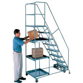 8 Step Steel Stock Picking Ladder - Perforated Tread - KDSP108246 KDSP108246