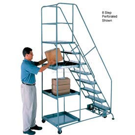 10 Step Steel Stock Picking Ladder - Perforated Tread - KDSP110246 KDSP110246