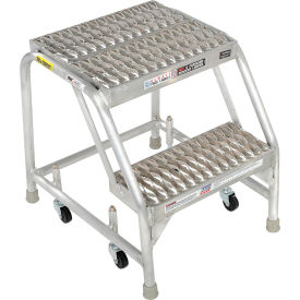 2 Step Aluminum Rolling Ladder 16