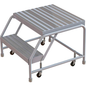 2 Step Aluminum Rolling Ladder 24