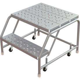 Tri-Arc Rolling Ladder 2 Step Aluminum Perforated 21