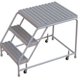 3 Step Aluminum Rolling Ladder 24