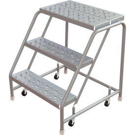 Tri-Arc Rolling Ladder 3 Step Aluminum Perforated 14