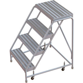 4 Step Aluminum Rolling Ladder 16