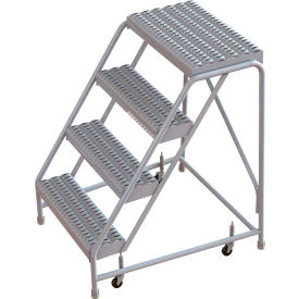4 Step Aluminum Rolling Ladder 24