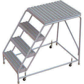 4 Step Aluminum Rolling Ladder 24